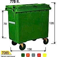 770 Lt Plastik Çöp Konteyner